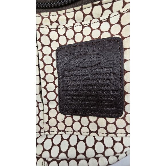 Brighton Vintage Navy Leather Crossbody Bag Embossed Detail & Adjustable Strap - Picture 9 of 16